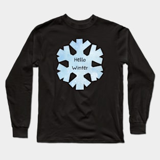 Hello Winter Snowflake Long Sleeve T-Shirt